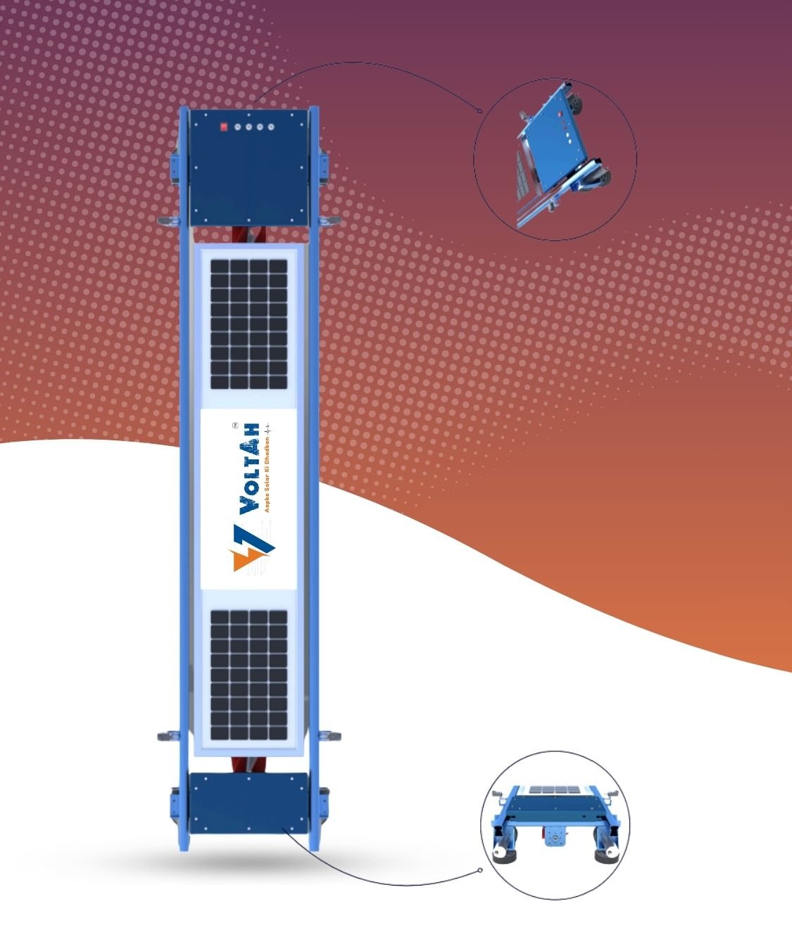 Voltah Robotic Solar Panel Cleaning Device | Voltah Solar Glide Pro Max